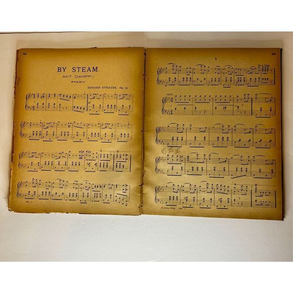 STRAUSS Dance Folio Waltzes, Gallops, Mazurkas, Etc.. 1890 Eduardo Strauss Orch - Picture 5 of 7